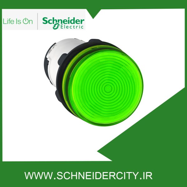 چراغ سیگنال باکالیت سبز بدون LED داخلی اشنایدر XB7EV63P