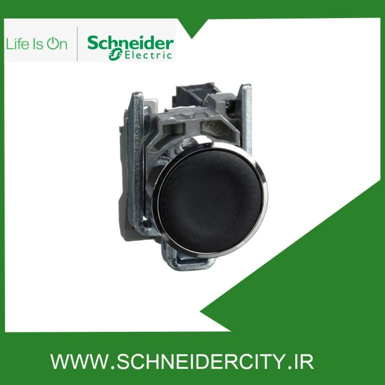 پوش باتن فلزی مشکی 1NO اشنایدرXB4BA21