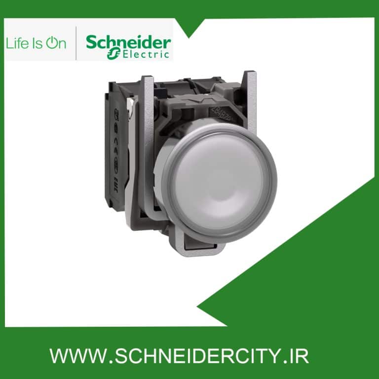 پوش باتن فلزی سفید 24ولت ACوDC اشنایدرXB4BW31B5