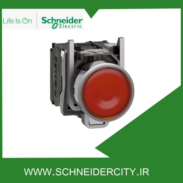 پوش باتن فلزی نارنجی 24ولت ACوDC اشنایدرXB4BW35B5