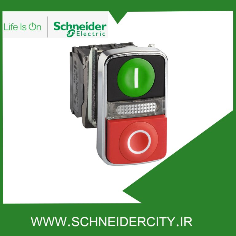 استارت استوپ دوبل فلزی چراغدار 24ولت AC/DC اشنایدرXB4BW73731B5